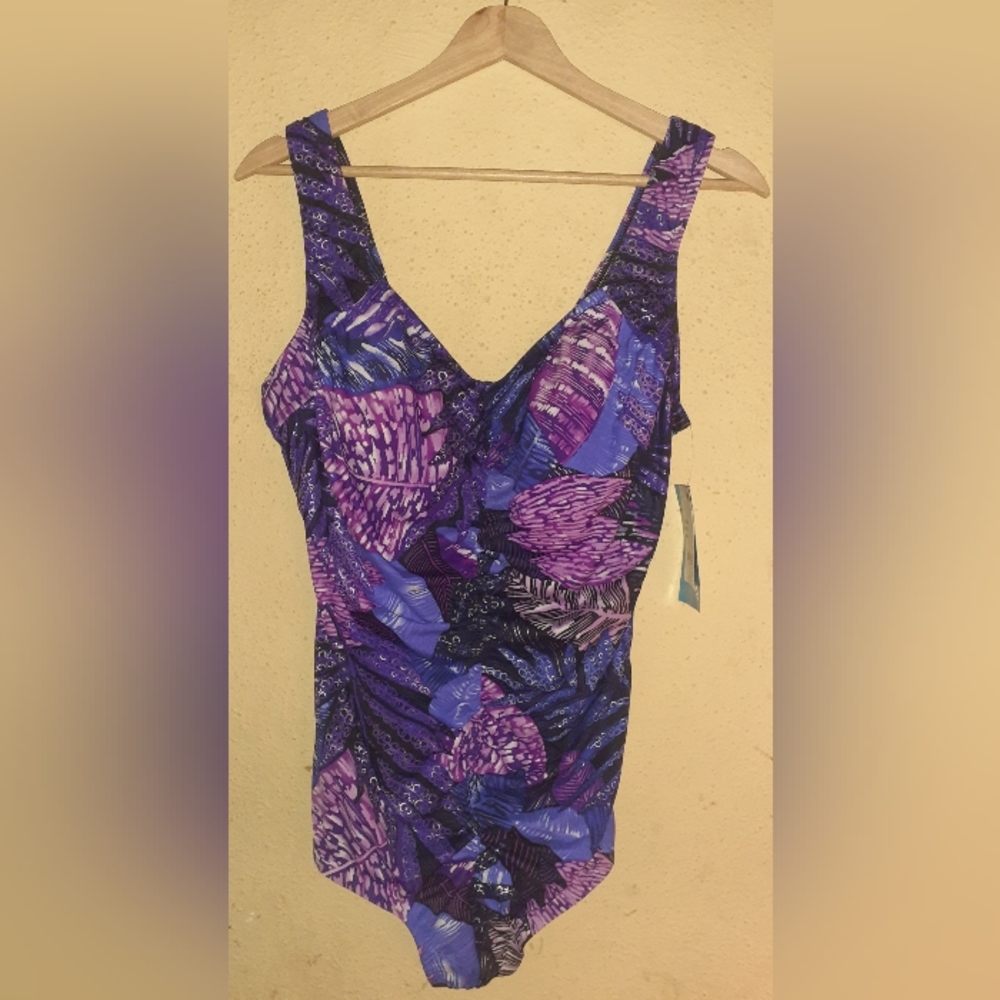 Maxine of Hollywood Girl Leg Swimsuit- Plus Size